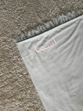 Prayer Mat with Name - White Velvet Prayer Mat